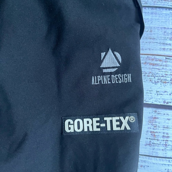 Vintage Alpine Design Gore-Tex Black / White Ski SnowPants Size S 28-30
